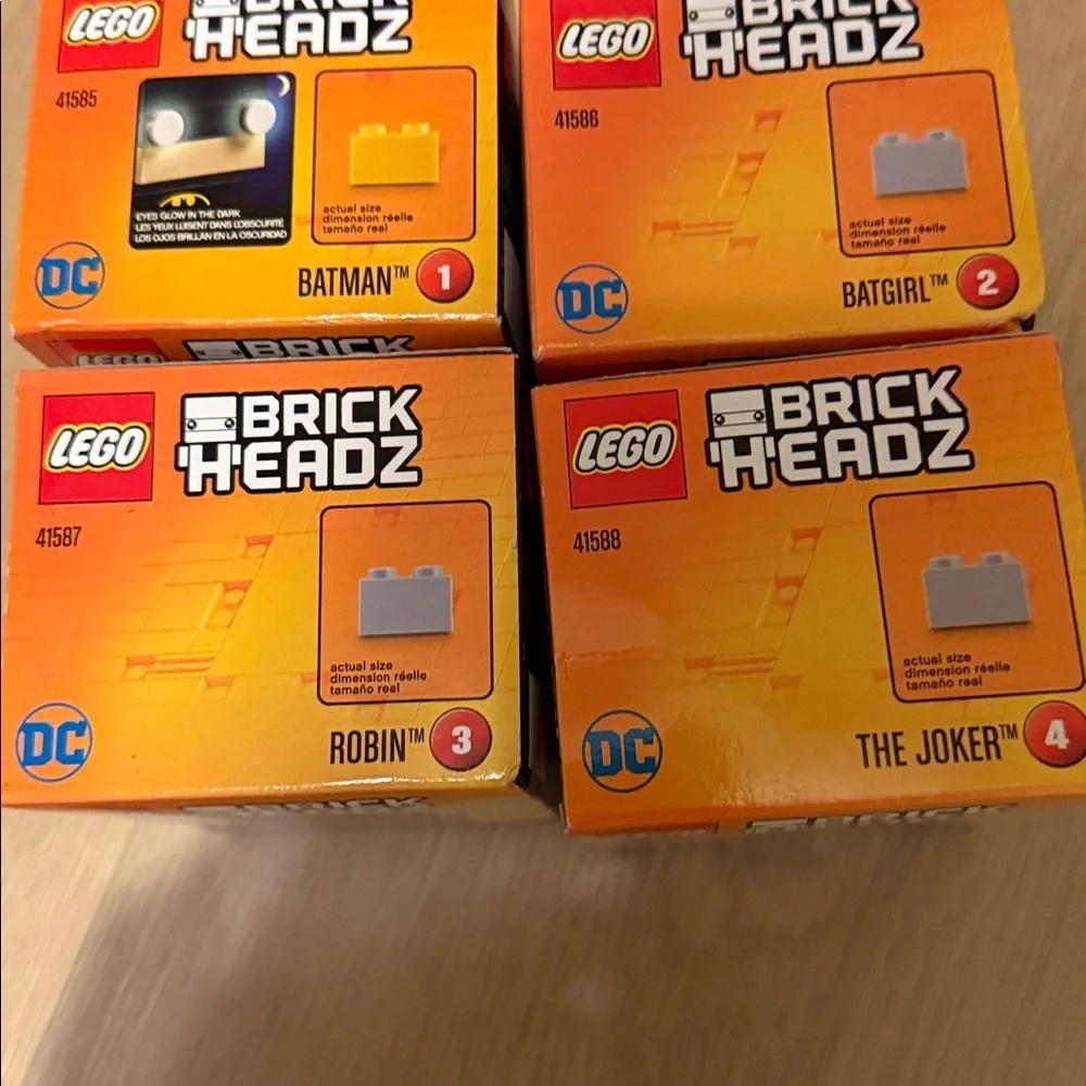 Lego Brick Headz DC universe set Batman, robin, joker, batgirl new in sealed box